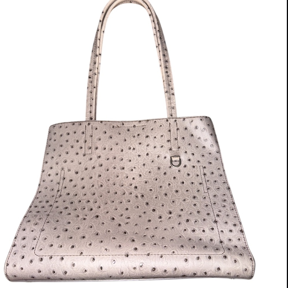 Banana Republic ostrich embossed‎ leather tote bag